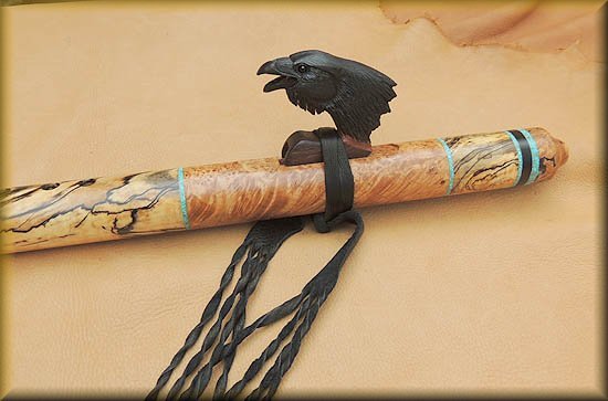 ebony-carved raven-spaltedd maple-flute-by jp-gomez-016.jpg (37614 bytes)