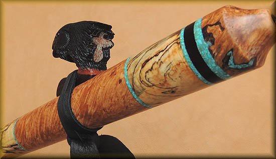 ebony-carved raven-spaltedd maple-flute-by jp-gomez-02.jpg (33852 bytes)