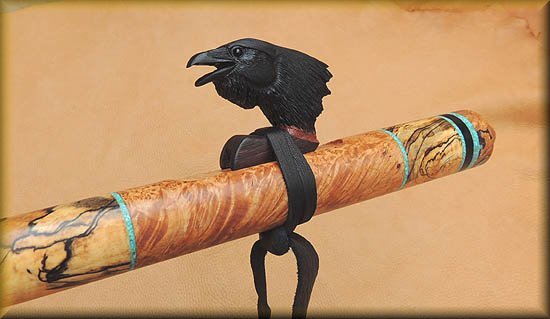 ebony-carved raven-spaltedd maple-flute-by jp-gomez-03.jpg (31590 bytes)