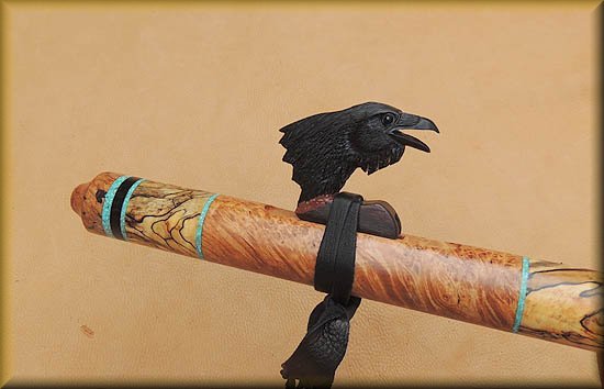 ebony-carved raven-spaltedd maple-flute-by jp-gomez-04.jpg (31853 bytes)