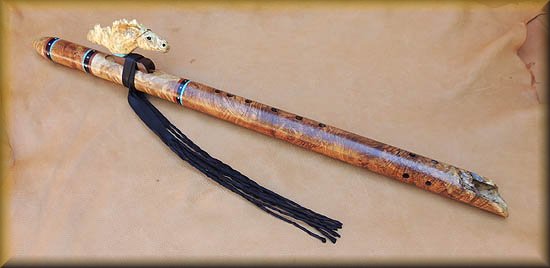 honduran-rosewood-burl-flute-running-horse-1.jpg (22006 bytes)